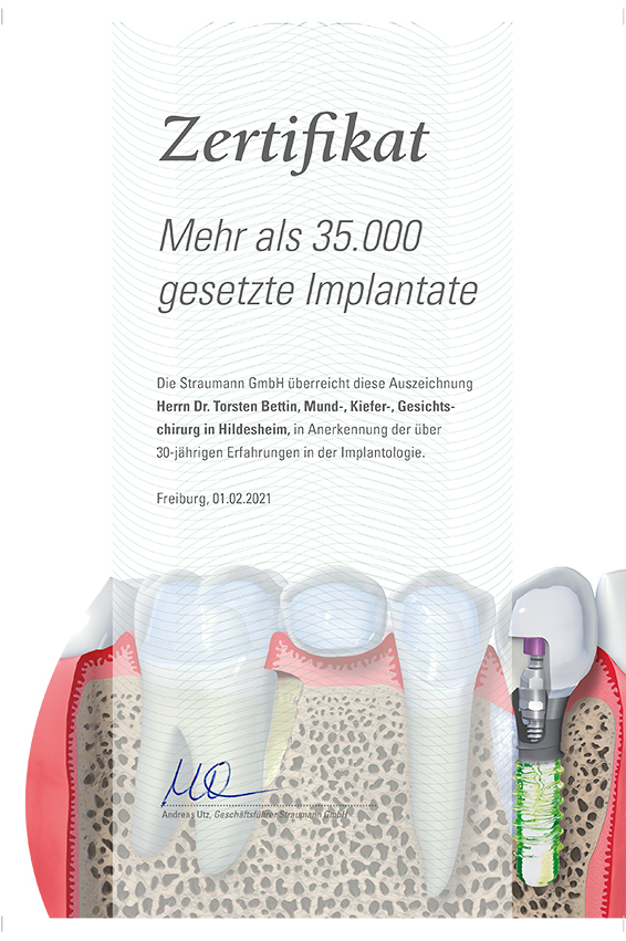 Zahnarzt Hildesheim Implantat Zertifikat